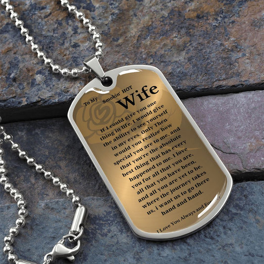 To My Wife Dog Tags Necklaces