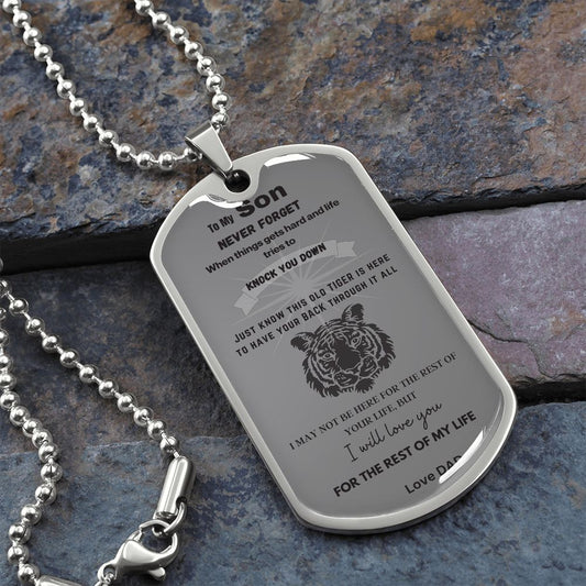 To My Son Dog Tag