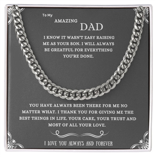 To My Amazing DAD from Son Chain Necklace