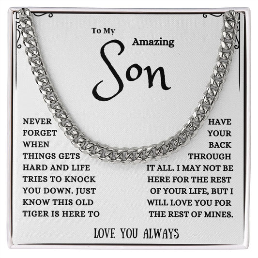 To My Amazing Son Chain Necklace
