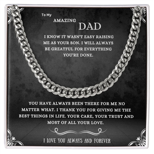 To My Amazing DAD from Son Chain Necklace