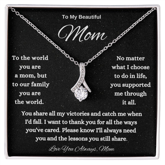 To My Beautiful MOM Alluring Necklace