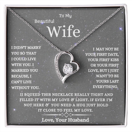 To My Beautiful Wife Love Knot Necklace